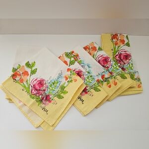 Vera Neumann Flower Cloth Napkins Set Of 7